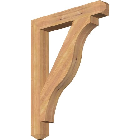 Ekena Millwork Funston Craftsman Smooth Bracket, Western Red Cedar, 3 1/2"W x 26"D x 34"H BKT04X26X34FST04SWR
